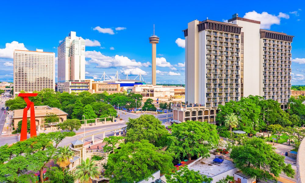 San Antonio, Texas, USA downtown cityscape.